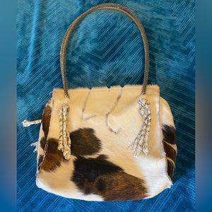 Handmade Cowhide Rope Handle Purse